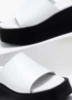 Πλατφόρμες δερμάτινες με φαρδιά φάσα TFP