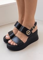 Πλατφόρμες δερμάτινες με velcro Ragazza 0393