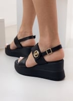 Πλατφόρμες δερμάτινες με velcro Ragazza 0393