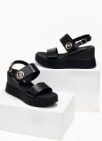 Πλατφόρμες δερμάτινες με velcro Ragazza 0393
