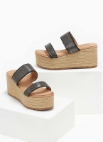 Πλατφόρμες suede με στρας