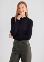 Πλεκτή μπλούζα με frilled γιακά Vero Moda 10297854
