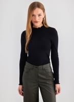 Πλεκτή μπλούζα με frilled γιακά Vero Moda 10297854