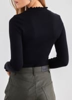 Πλεκτή μπλούζα με frilled γιακά Vero Moda 10297854