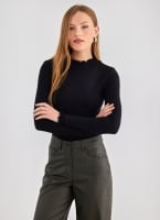 Πλεκτή μπλούζα με frilled γιακά Vero Moda 10297854