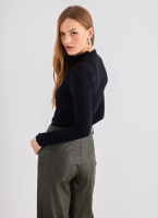 Πλεκτή μπλούζα με frilled γιακά Vero Moda 10297854