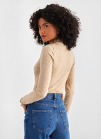 Πλεκτή μπλούζα με frilled γιακά Vero Moda 10297854