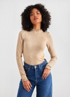 Πλεκτή μπλούζα με frilled γιακά Vero Moda 10297854
