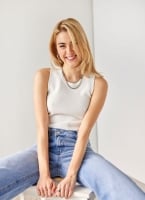 Crop top με λεπτή πλέξη