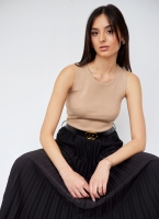 Crop top με λεπτή πλέξη