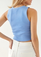 Crop top με λεπτή πλέξη