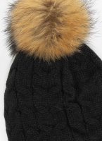 Πλεκτός σκούφος με fleece επένδυση