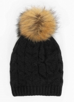 Πλεκτός σκούφος με fleece επένδυση