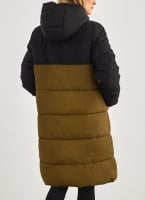 Puffer μπουφάν με κουκούλα και διχρωμία Pieces 17131176