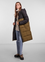 Puffer μπουφάν με κουκούλα και διχρωμία Pieces 17131176
