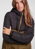Puffer μπουφάν με κουκούλα και διχρωμία Pieces 17131176