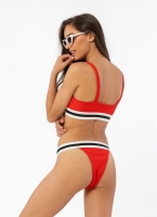 Ριπ bikini με μπουστάκι και λάστιχο με ρίγα