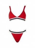 Ριπ bikini με μπουστάκι και λάστιχο με ρίγα