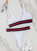 Ριπ bikini με μπουστάκι και λάστιχο με ρίγα