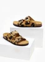Σανδάλια ανατομικά από συνθετικό ponyskin Plakton 180010