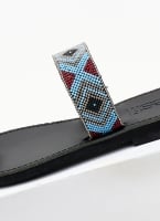 Σανδάλια δερμάτινα boho με χάντρες Estil