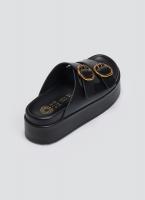 Σανδάλια δερμάτινα flatforms ATENEO