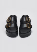 Σανδάλια δερμάτινα flatforms ATENEO