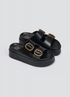 Σανδάλια δερμάτινα flatforms ATENEO