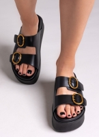 Σανδάλια δερμάτινα flatforms ATENEO