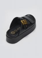 Σανδάλια δερμάτινα flatforms ATENEO