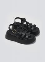 Σανδάλια δερμάτινα flatforms gladiator Estil
