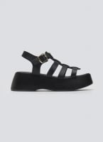 Σανδάλια δερμάτινα flatforms gladiator Estil