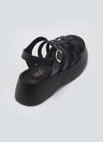 Σανδάλια δερμάτινα flatforms gladiator Estil