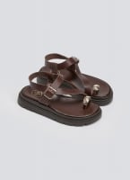 Σανδάλια δερμάτινα flatforms Tfp 