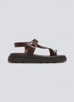 Σανδάλια δερμάτινα flatforms Tfp 