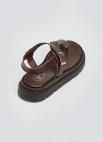 Σανδάλια δερμάτινα flatforms Tfp 