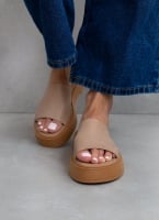 Σανδάλια flatforms δερμάτινα με φαρδιά φάσα Iris Sandals