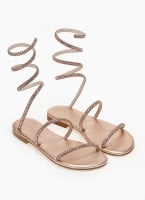 Σανδάλια δερμάτινα με κρύσταλλα Iris Sandals