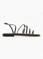 Σανδάλια δερμάτινα με στρας λουράκια Iris Sandals