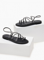 Σανδάλια δερμάτινα με στρας λουράκια Iris Sandals