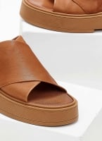 Σανδάλια flatforms δερμάτινα crossover Iris Sandals