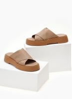 Σανδάλια flatforms δερμάτινα crossover Iris Sandals