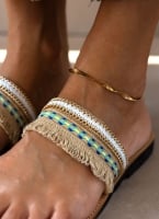 Σανδάλια δερμάτινα με boho φάσα estil