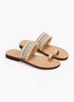 Σανδάλια δερμάτινα με boho φάσα estil