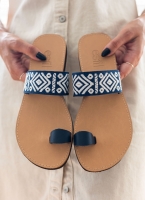 Σανδάλια δερμάτινα με boho φάσα Estil