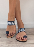 Σανδάλια δερμάτινα με boho φάσα Estil