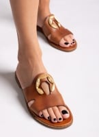 Σανδάλια δερμάτινα με διακοσμητικό Iris Sandals