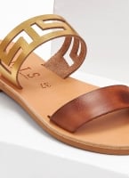 Σανδάλια δερμάτινα με διάτρητη φάσα Iris Sandals