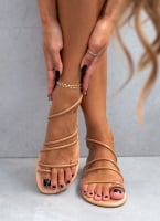 Σανδάλια δερμάτινα με λεπτά λουράκια Iris Sandals