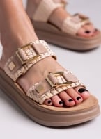 Σανδάλια δερμάτινα με pattern ADELITA FANTASY SANDALS
